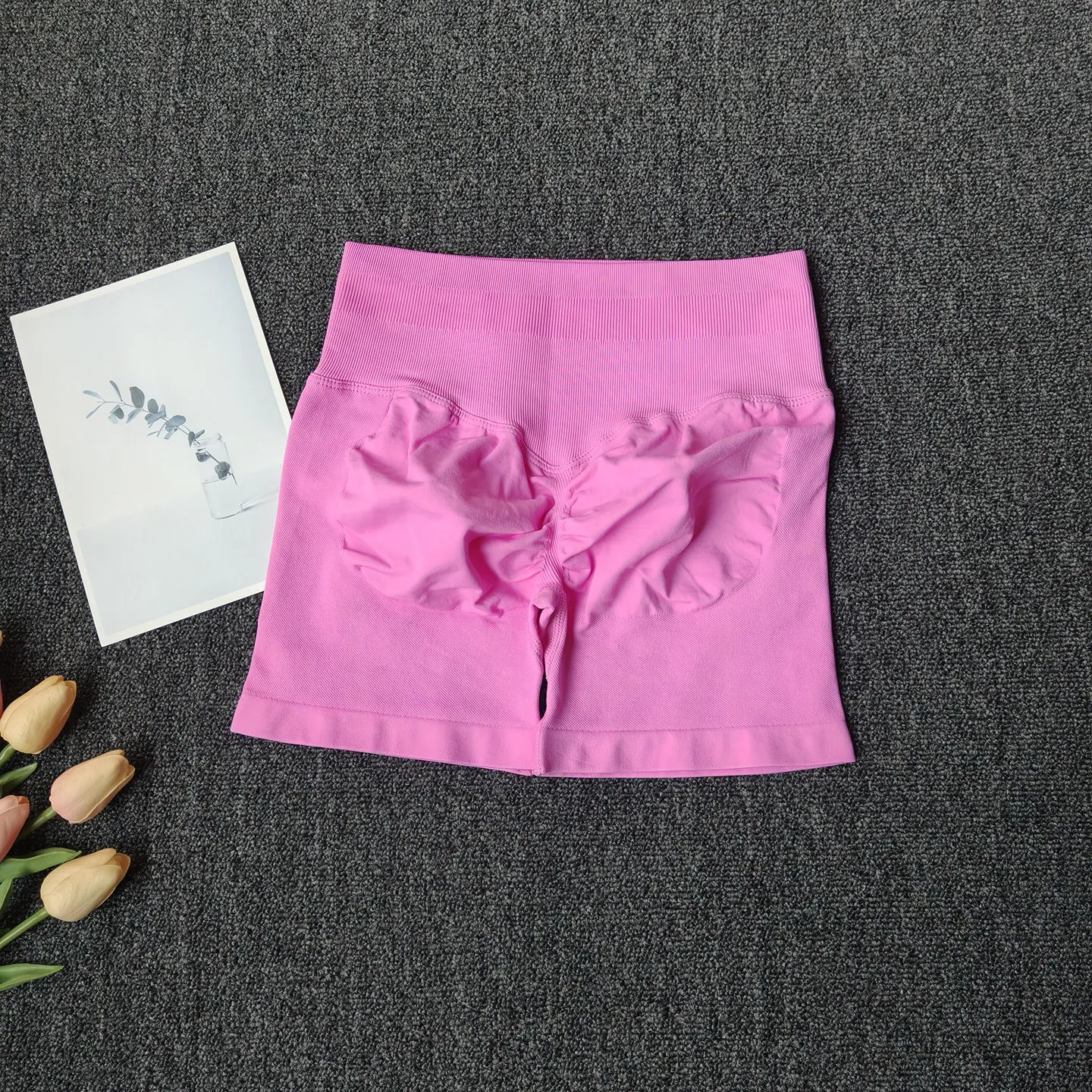 Peach Butt Fitness-Shorts für Damen, Sport-Shorts mit Po-Lifting-Effekt, Yoga-Shorts, hohe Taille, bauchstraffend, nahtlos, hochelastisch. – Detail 11