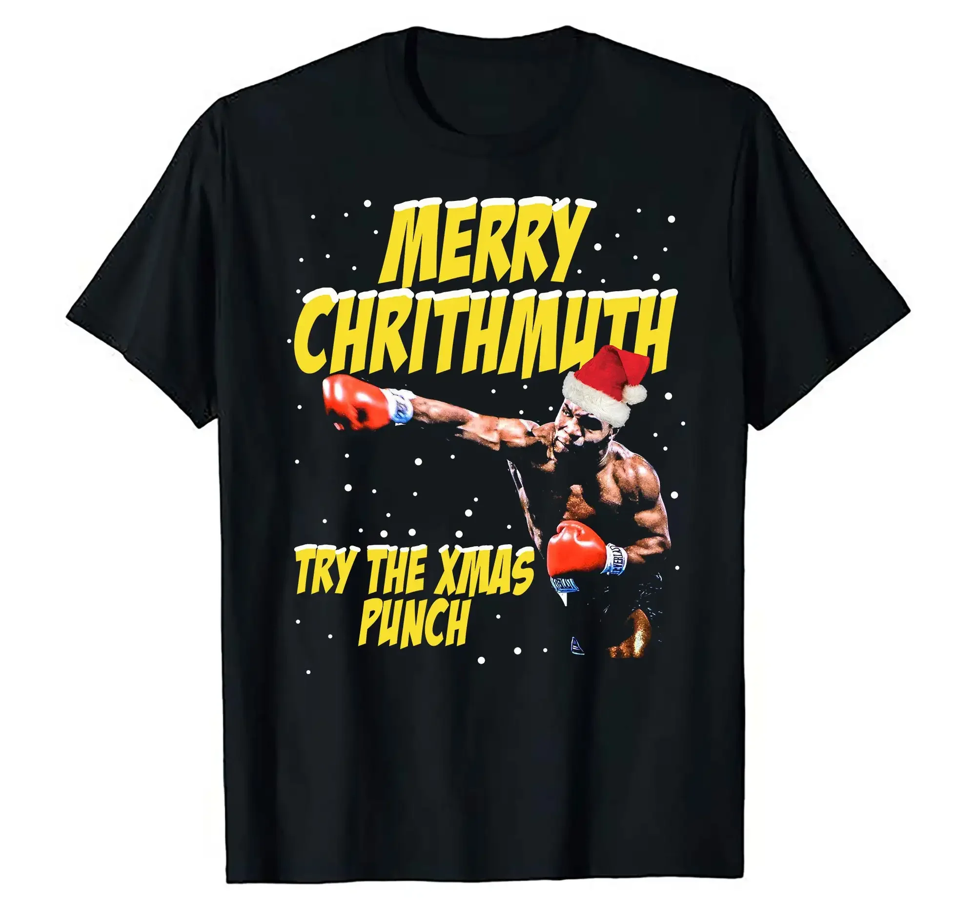 Camiseta deportiva de boxeo Xmas Punch Fighter Sports, los mejores suéteres navideños para la temporada festiva, los mejores knockouts