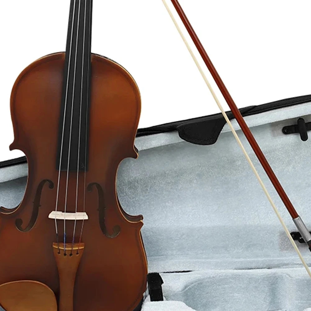 أستون فيلا AV-211 ماتي 4/4 الكمان الصوتي عناب الملحقات عالية الجودة كمان متين للمبتدئين الكمان مع حافظة وقوس #1