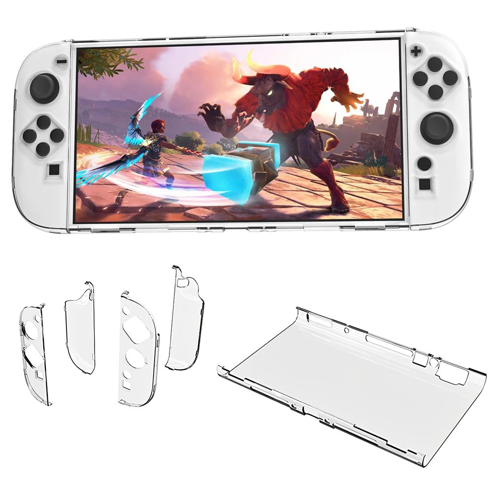 Transparent Crystal Case For Nintendo Switch 2 Split Clear Cover Anti-scratch PC Hard Case Shockproof for Switch 2 Console
