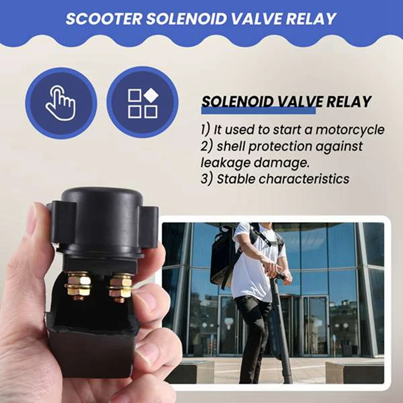 2 Pcs Start Solenoid Valve Relay Gy6 70Cc/110Cc/650Cc/125Cc/150Cc For Motorcycle Atv Scooter