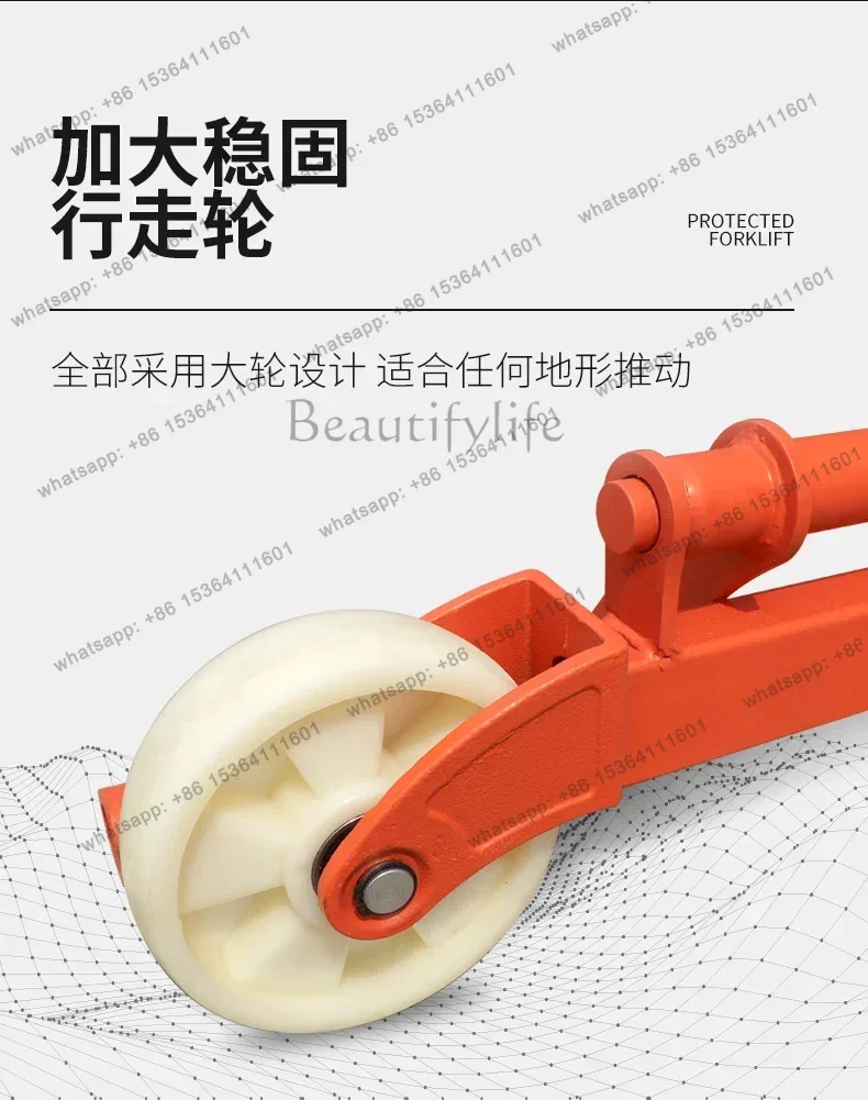 YJ B-1  Wheel-preserving Forklift Manual Hydraulic Tire Handler Wheel-preserving Tool Tire Removal Trailer Heavy-duty Two-wheel