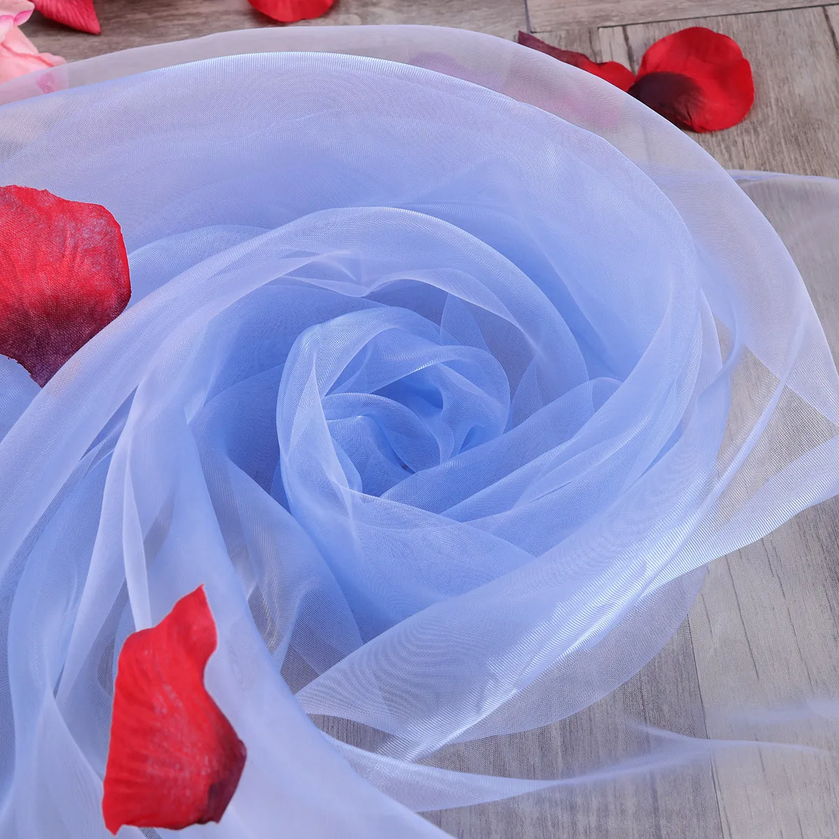 Solid Color Sky Blue Transparent Tulle Voile Curtains 100x200cm Sheer Window Screen for Bedroom Wedding Home Decor