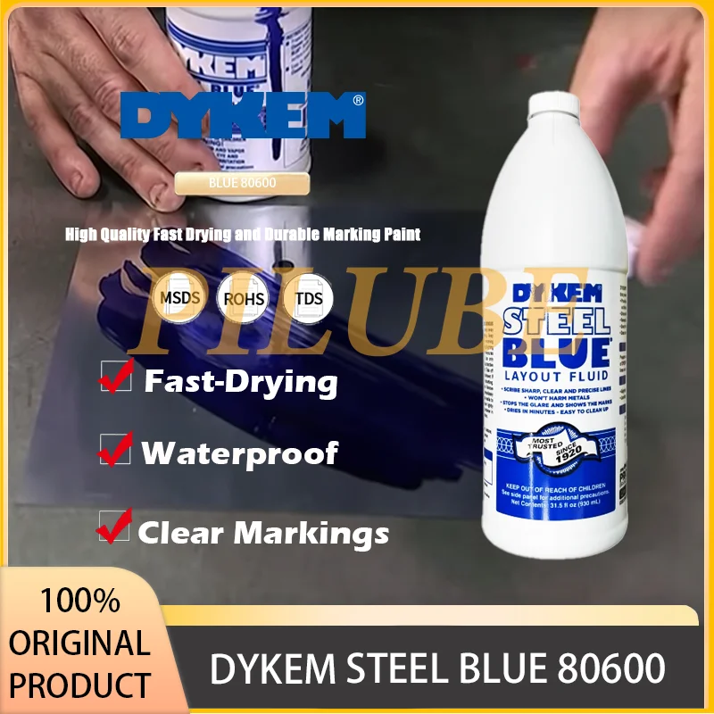 

DYKEM STEEL BLUE 80600 Industrial Marking Paint for Metal and Steel Surfaces Durable Fast-Drying Waterproof Original Product