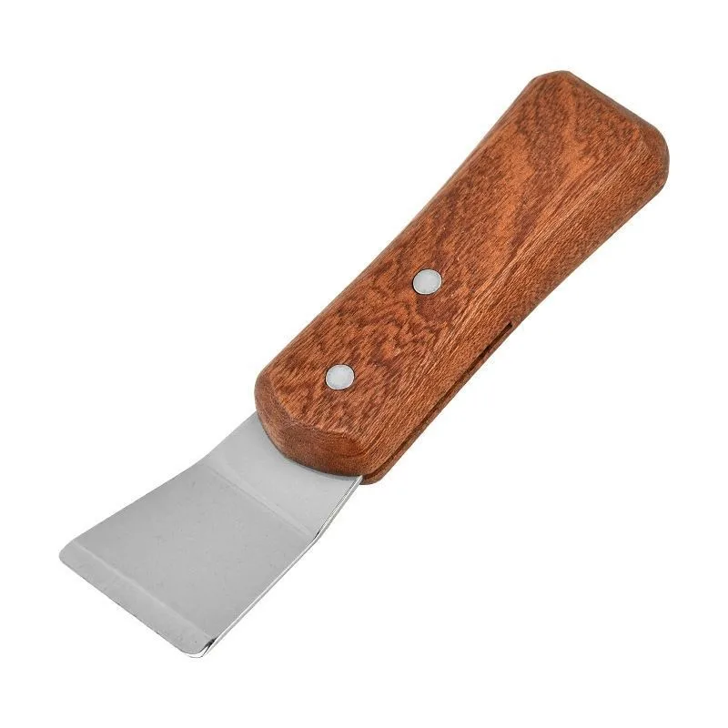 Practical Wooden Handle Shovel  Stainless Steel Cleaning Shovel Wooden Handle Wheel Scraper  Household Stove Cleaning Tool - view 6