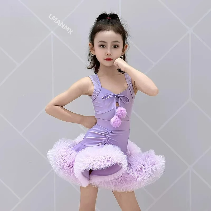 فستان ممارسة تنورة الرقص اللاتينية للفتيات فستان صيفي جديد لعام 2025 عالي الأداء