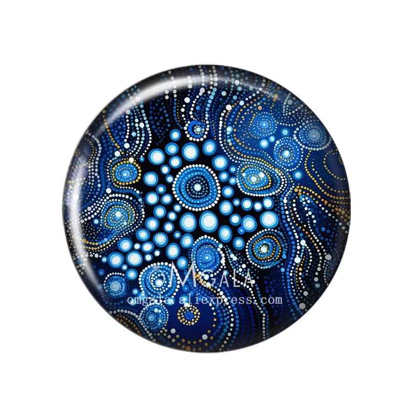 Colorful Small Round Dots Art Paintings 12mm/18mm/20mm/25mm Round photo glass cabochon demo flat back Making findings