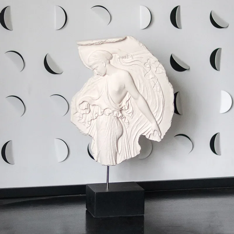 Resin Handicraft Artistic Venus Relief Goddess Sculpture Abstract Art Ornament Decorative Figurines Home Decoration Accessories