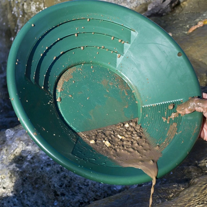 Plastic Gold Pan Basin Nugget Mining Dredging Prospecting for Sand Gold Mining Manual Wash Gold Panning Equipment