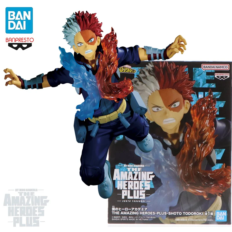 In Stock BANPRESTO My Hero Academia THE AMAZING HEROES PLUS TODOROKI SHOTO PVC 12CM Anime Action Figures Model Collection Toy