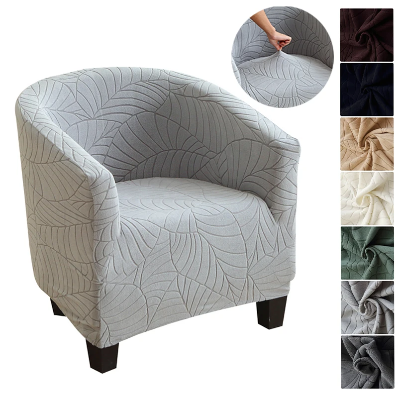 1PC Blätter Jacquard Club Sofa Abdeckung Anti-schmutzig Badewanne Sessel Schonbezüge Elastische Einzel Couch Abdeckungen für Wohnzimmer bar Hause