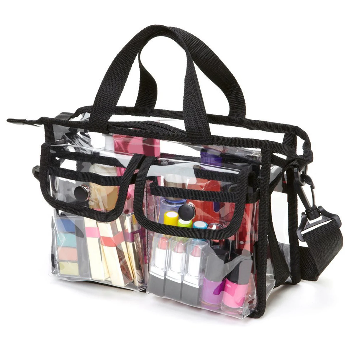 

Transparent Large Capacity Toiletry Bag Portable Multifunctional Travel Makeup Pouch Shoulder Hanging Lightweight