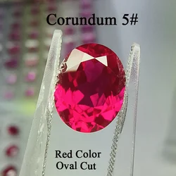 Corundum Stone Red Color 5# Oval Cut Multiple Sizes Available Gemstones for Diy Jewelry Making