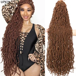 36 24 18inch Soft Locs Crochet Hair Pre Looped 1- 6 Packs Faux Locs Crochet Braids Goddess Locs Hair Deadlocks Synthetic Hair