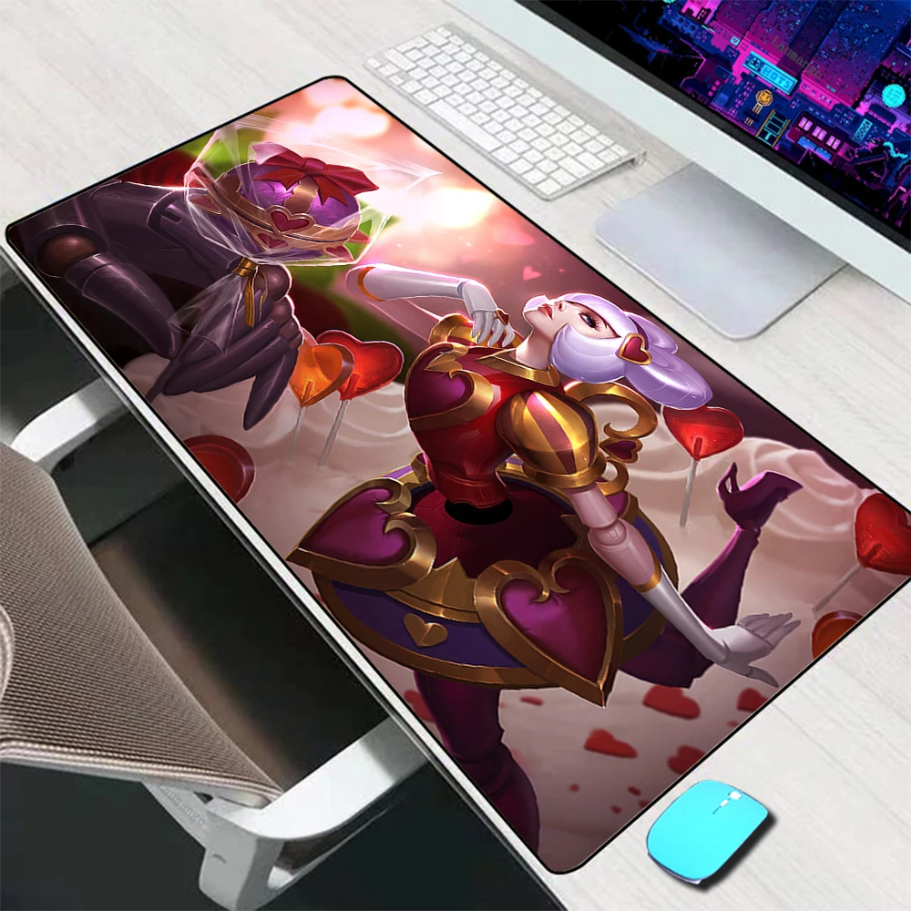 League Of Legends Heartfinder Pad Mouse Kulit Aksesori Gaming Besar Mouse Mat Keyboard Pad Meja PC Gamer Mousepad Komputer