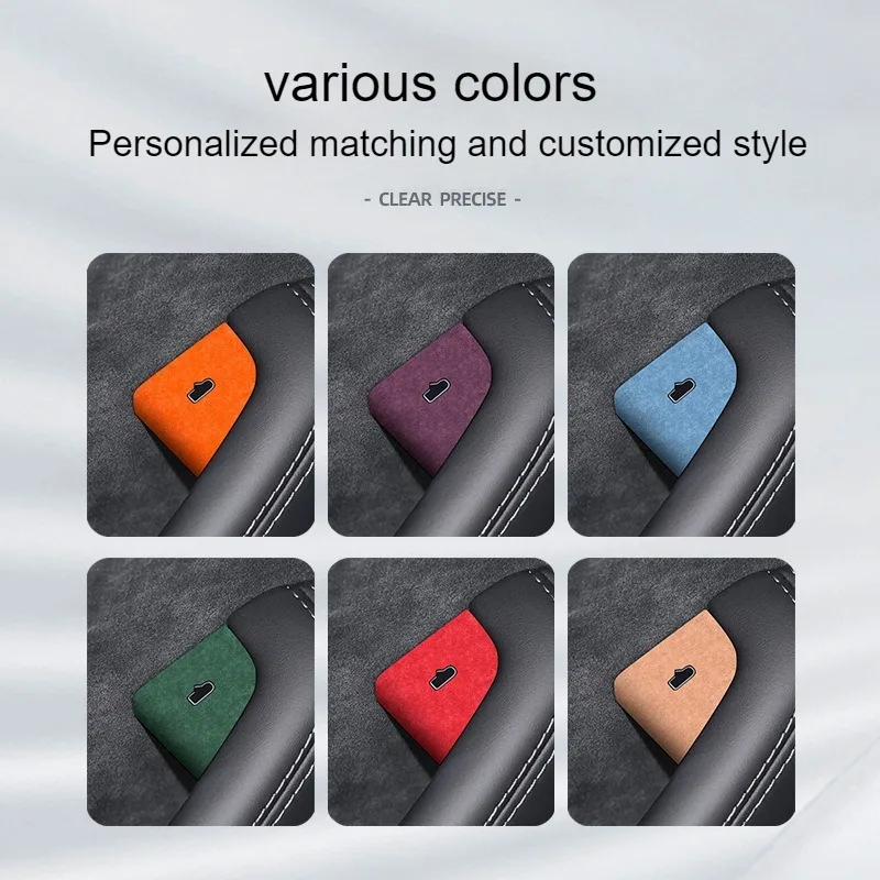 For Tesla Model 3 Y Highland Juniper 2025 2026 Suede Door Switch Button Ultra-Thin Sticker Patch Trim Cover Interior Accessories