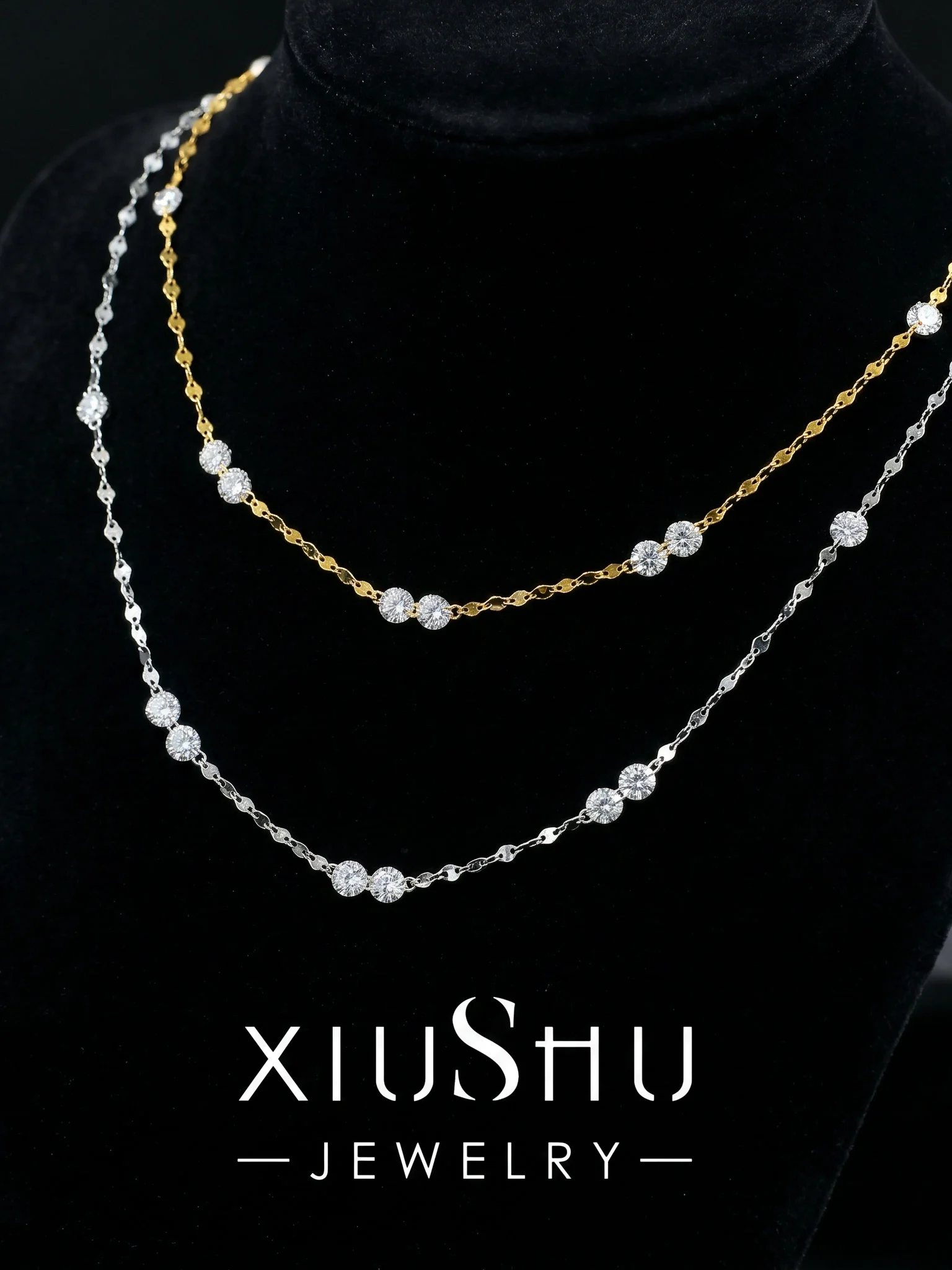 s925-sterling-silver-necklace-laser-drill-wave-pattern-intermittent-diamond-clavicle-chain-minimalist-atmosphere-unique-fashi