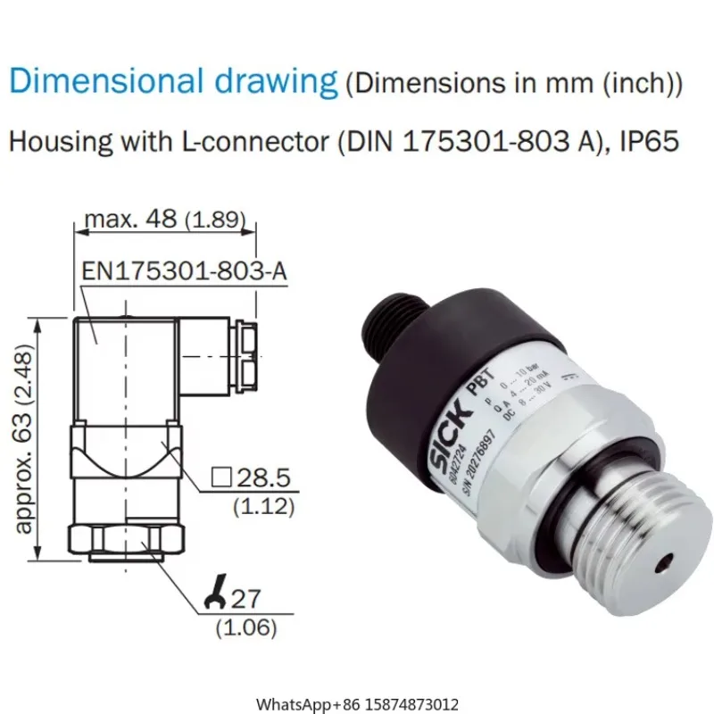 

New trend SICK PBT-RB010SGTSSNALA0Z 6048837 PRESSURE TRANSMITTER PBT Liquid gaseous Gauge pressure