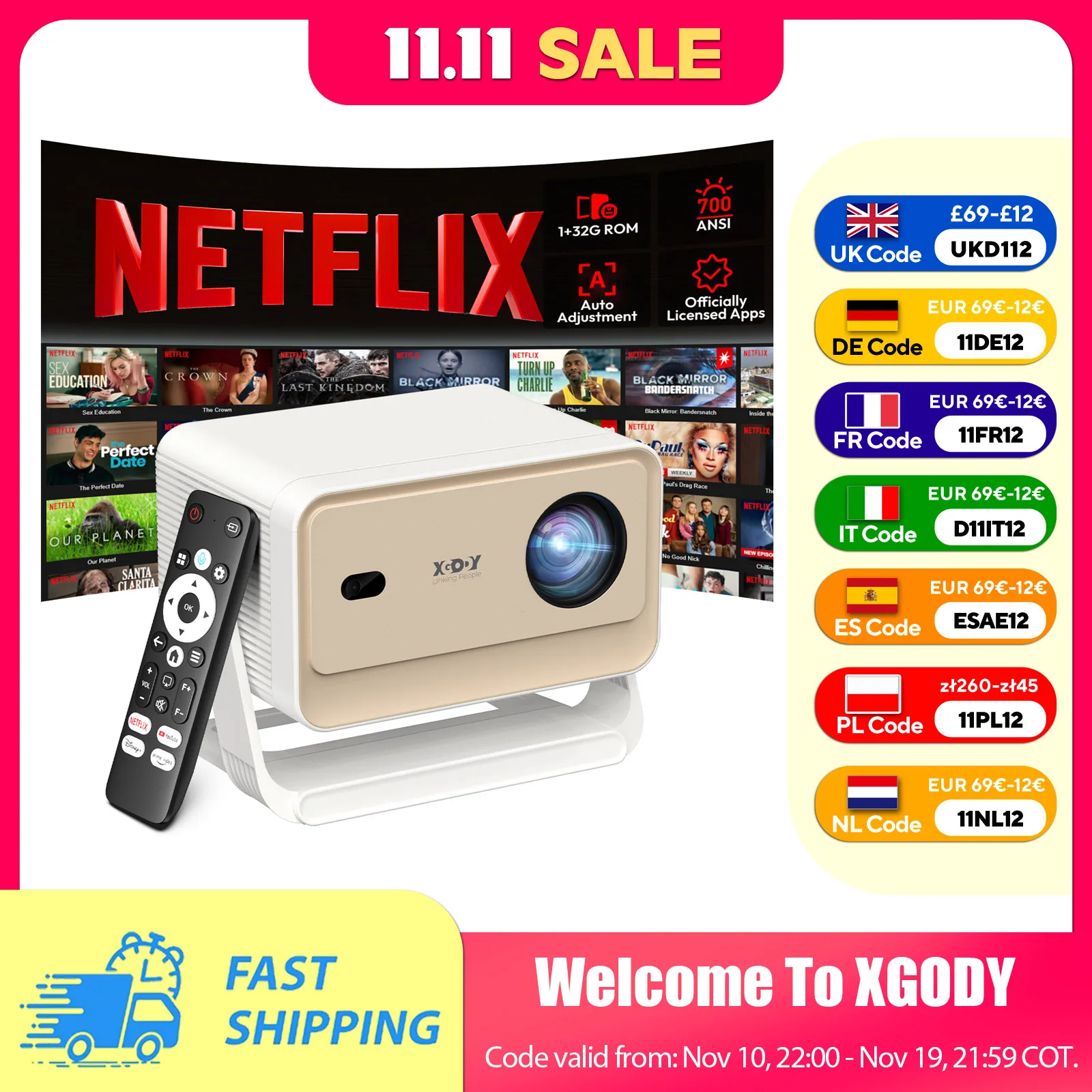 Xgody Projector Net… - image