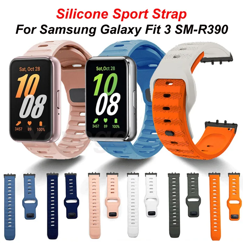 

Silicone Strap For Samsung Galaxy Fit 3 Bracelet Replacement Sport Watchband For Samsung Galaxy Fit 3 SM-R390 Band Accessories
