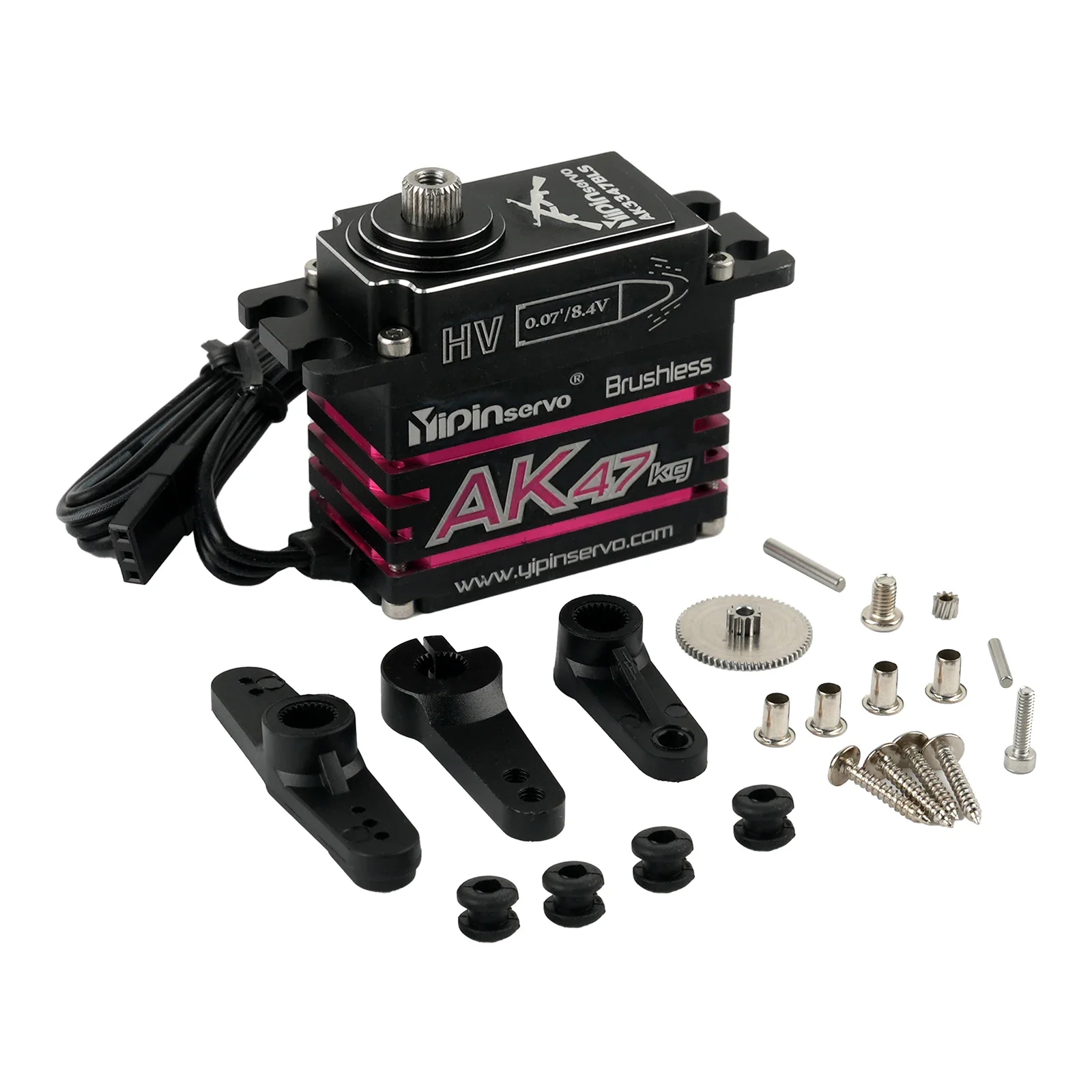 47kg デジタルサーボ 防水 IP67 高トルク ブラシレスサーボモーター メタルギア ロボット RCカー トラクサス TRX4 アキシャル SCX10用