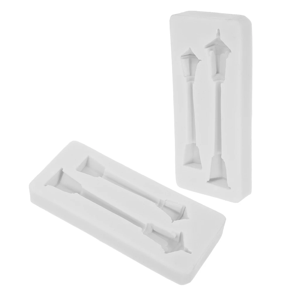 

2Pcs Street Lamp Silicone Mold for Baking C Making Resin Jewelry Accessories Durable Easy Creative Design Christmas Cakes
