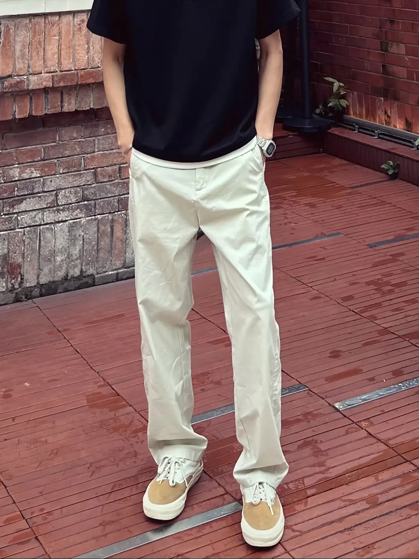 

Qui Dry Ice Silk мужские летние тонкие прямые брюки спецодежды ветрозащитные водонепроницаемые мягкие брюки ell Jaet повседневные брюки