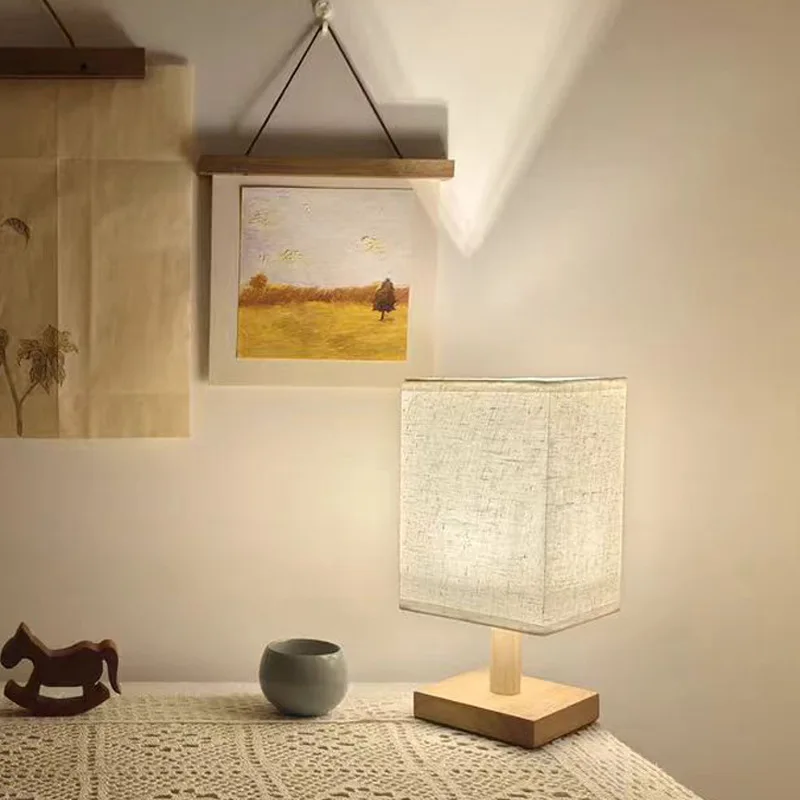 Chinese Cultural Wood DIY Table Lamp Calligraphy Panel USB Rechargeable For Bedroom Desk Decorative Ambient Night Light