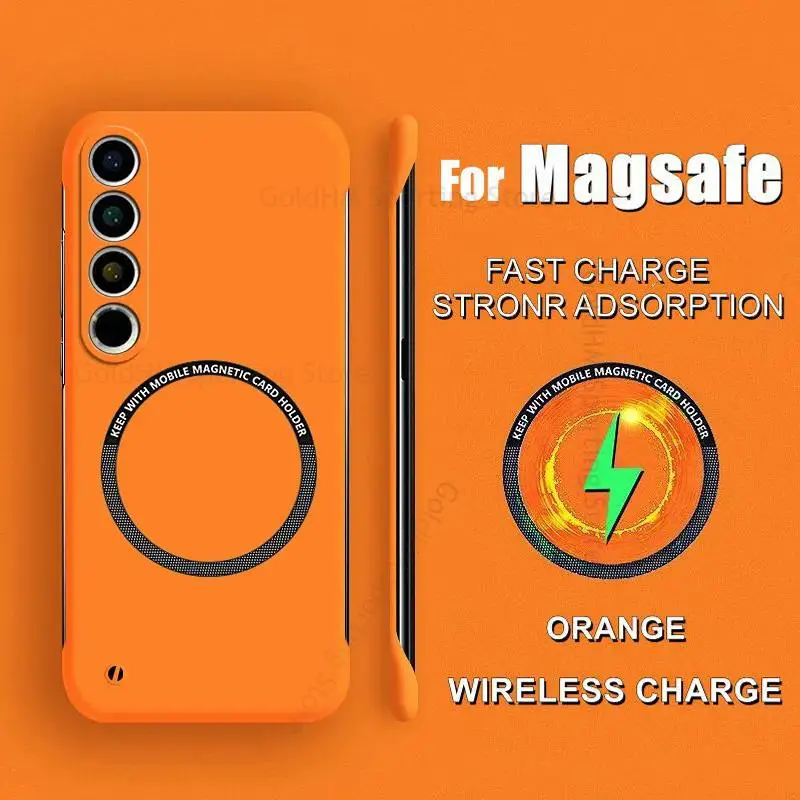 Funda For Meizu 20 Pro For Magsafe Magnetic Frameless Phone Case For Meizu 20 18S 18X Pro Wireless Charger Magsafing Matte Cover