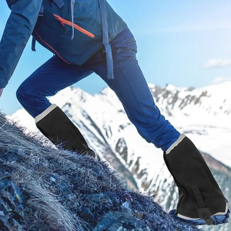 Polainas impermeables para piernas de nieve, botas para senderismo, mallas, zapatos más cálidos, cubierta para zapatos de serpiente, turismo para acampar al aire libre, senderismo y escalada