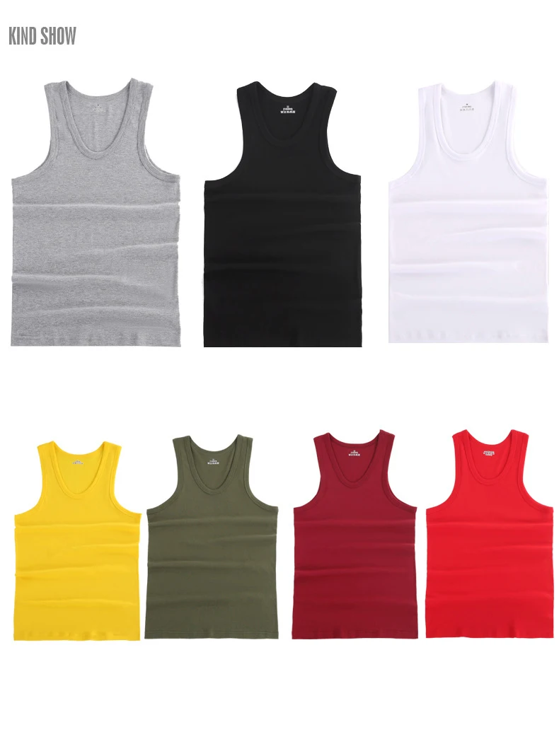 Gran oferta, 3 uds/100% algodón, camiseta sin mangas para hombre, chaleco muscular sólido, camisetas interiores con cuello redondo, ropa de gimnasia, camisetas Whorl