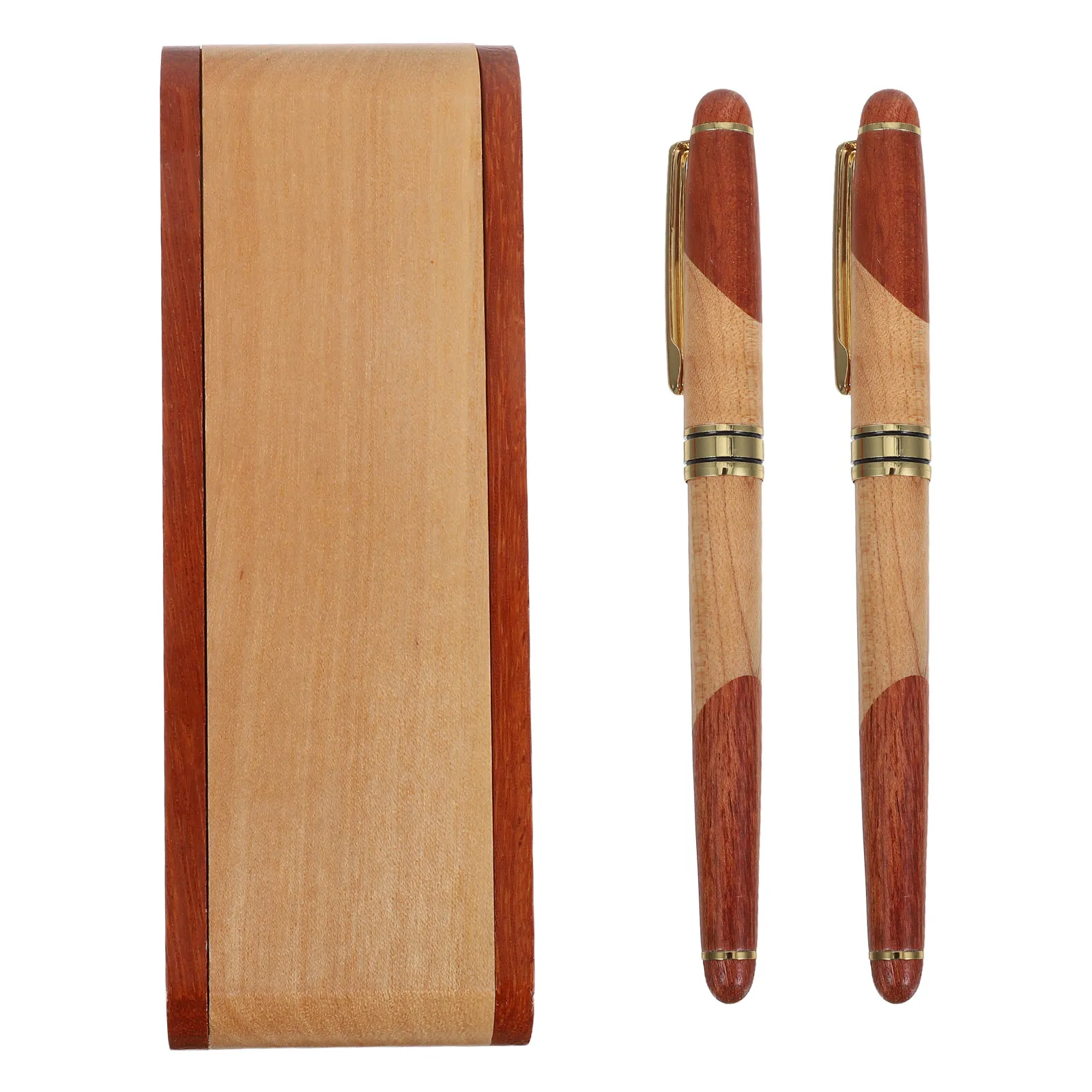 

Elegant Fountain and Ball Point Pen Set Lightweight Pocket Friendly with Smooth Writing Performance in Refined Wooden