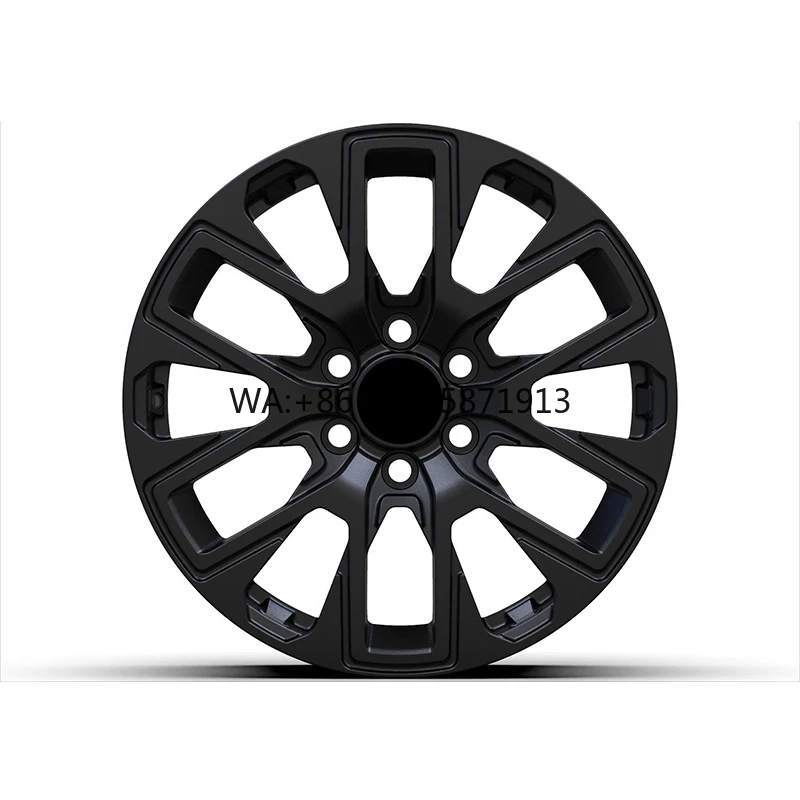 

Кованые диски Jante с полным покрытием из алюминиевого сплава, 16, 17, 18 дюймов, матовый черный, для 6x139.7, многоспицевые