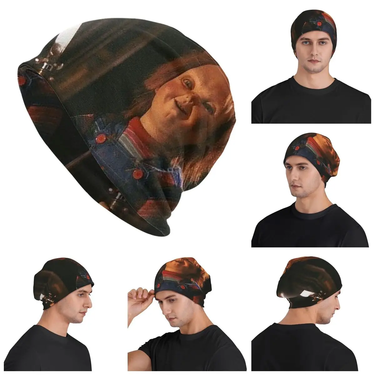 The Killer Doll Chucky Horror Movie Unisex Adult Beanies Caps Knitted Bonnet Hat Warm Fashion Autumn Winter Outdoor Skullies Hat