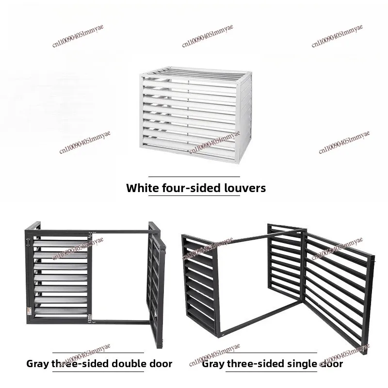 

Air conditioner external unit protective cover outdoor rain protection sun protection ventilation aluminum alloy louver grille