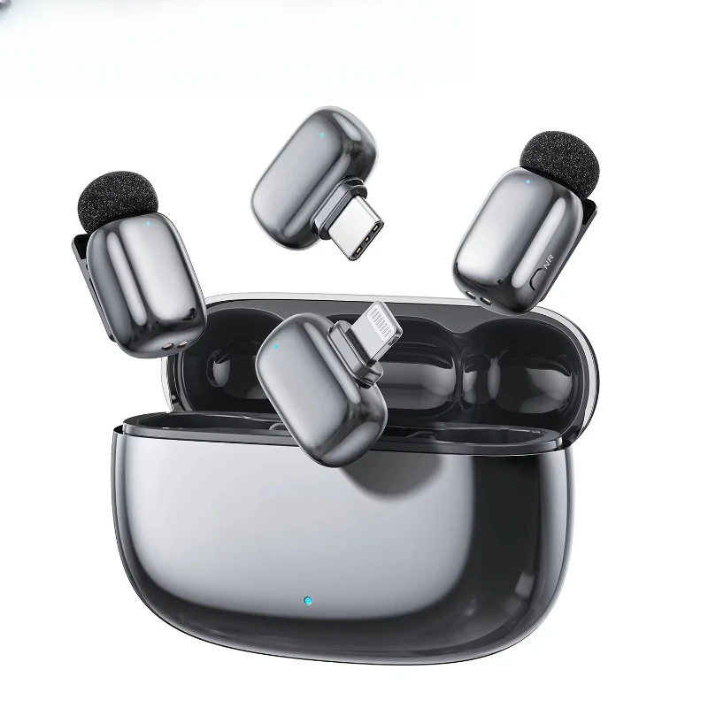 Mini 2 Wireless Lavalier Microphone, AI Noise Reduction Mini Mic for Video Recording, iPhone 6-17 USB-C Android Smartphone
