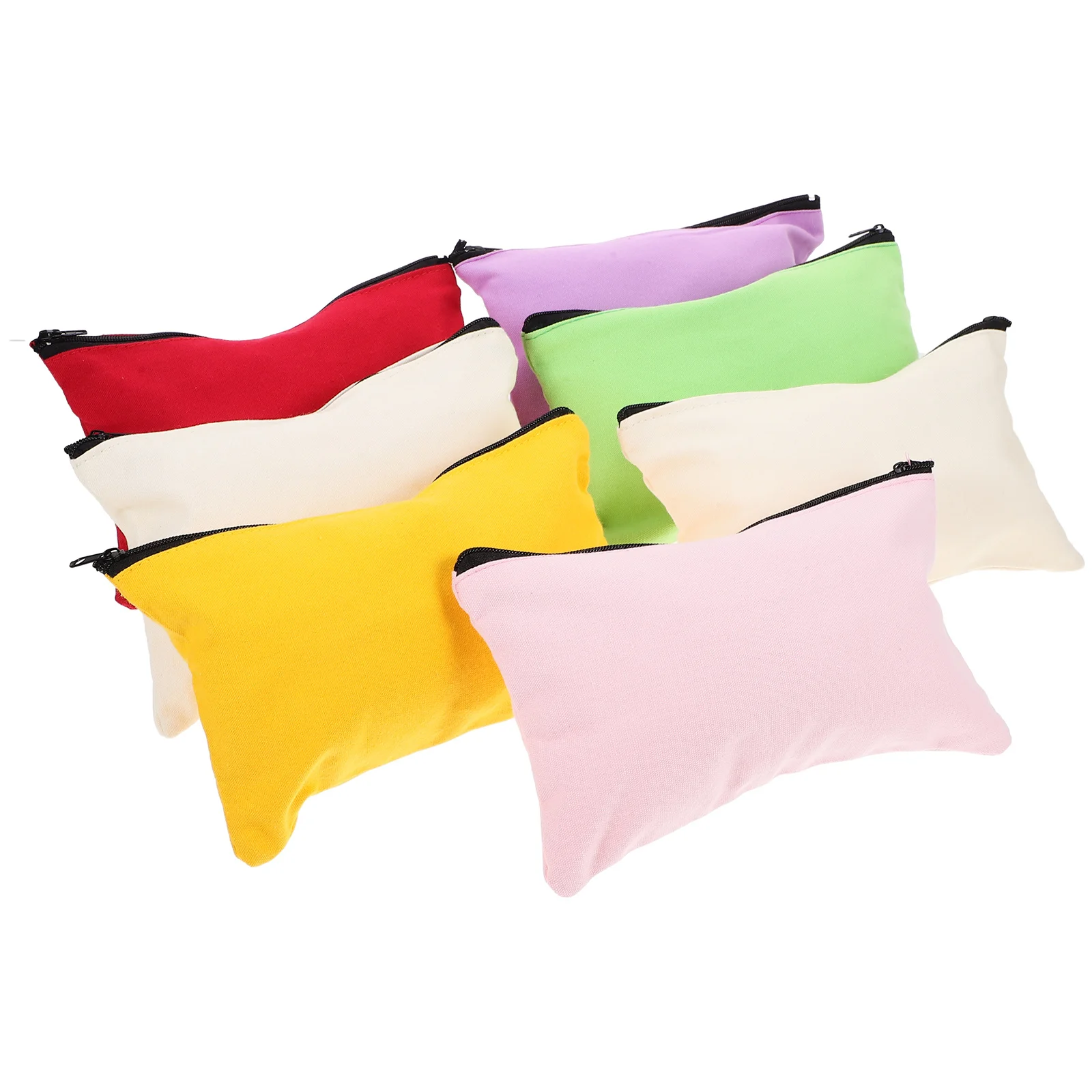 

6Pcs Canvas Tool Pouches Portable Zipper Tool Bags Small Storage Organizer Jewelry Bag for Travel Camping Gym Zipper Storage Bag