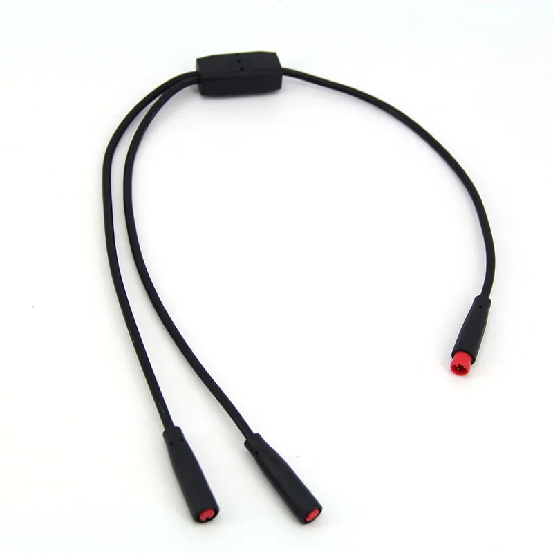 M6 2Pin Y Splitter E-bike Cable 1 Male to 2 Female Electric Bicycle Plug for Scooter Brake Signal Sensor