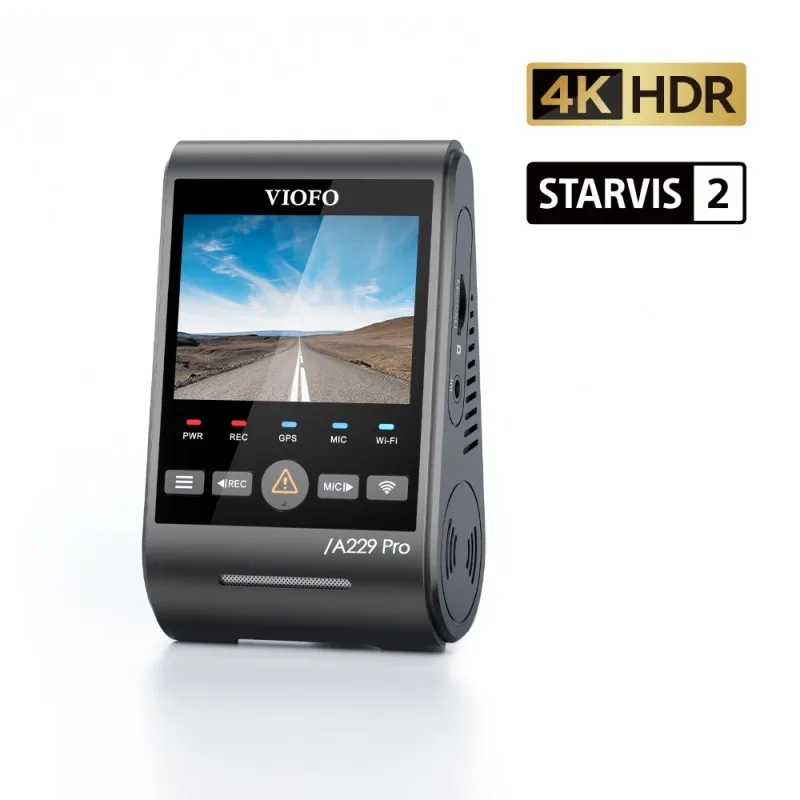 Viofo A229 Pro 4K Hdr Autocamera Met Sony Starvis 2 Sensorondersteuning Achter En Interieur Dashcam 24H Parkeermodus 5Ghz Wi-Fi