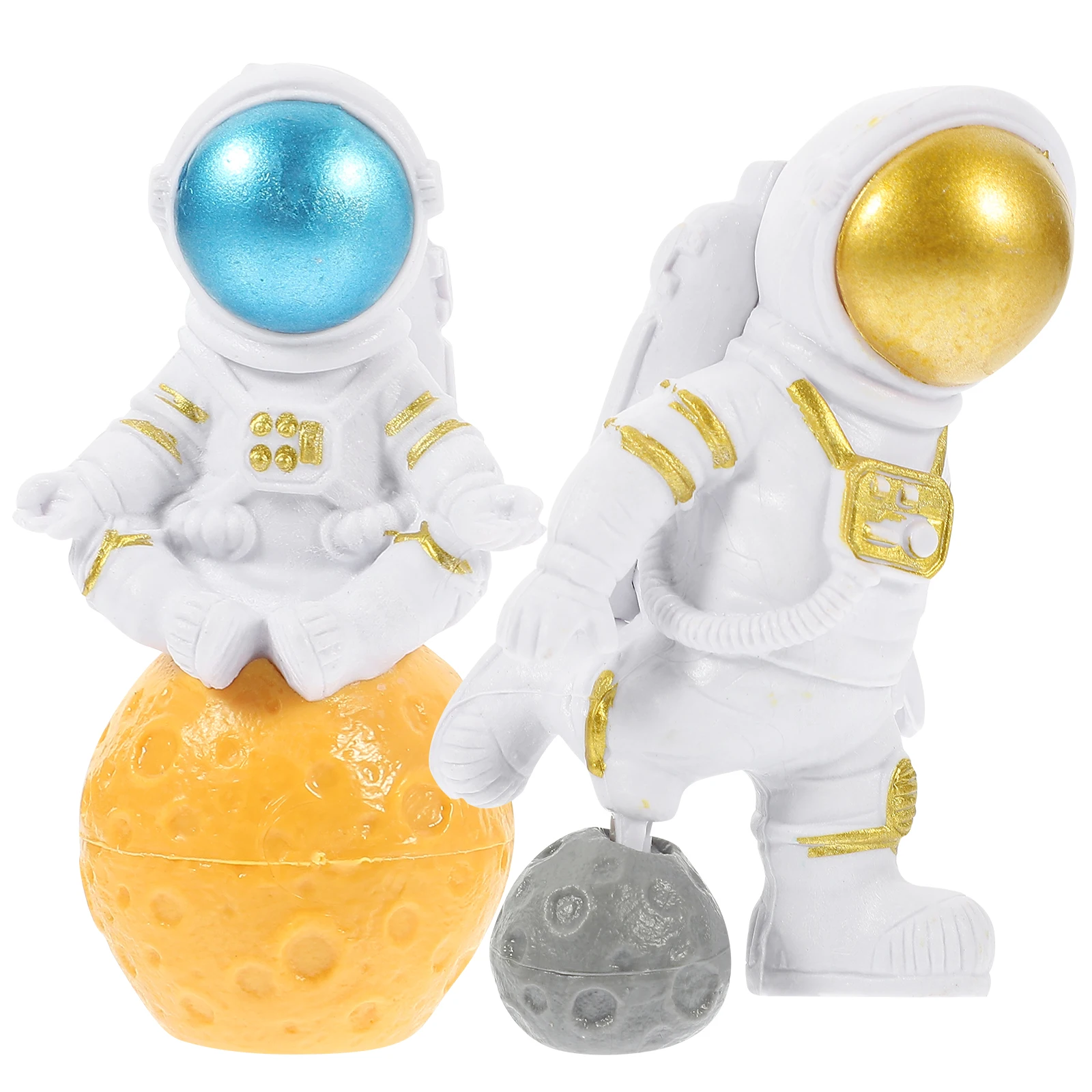 

2Pcs Astronaut naments PVC Models Fish Tank Decor Supplies Spacemen Statue Realistic Decoration Aquarium Accessories