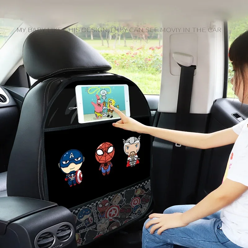 Cartoon Anti Kick Pad Car Accessories Simplicity Child Seat Back Protector Multi-use Cushion Anti-kick Cushion Cute Interior