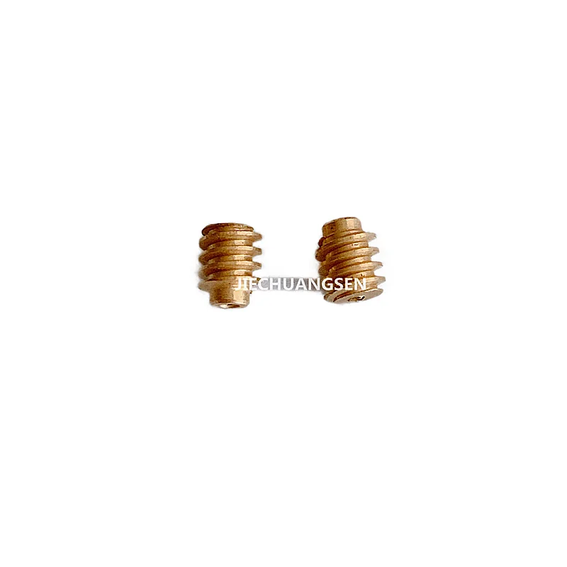 2pcs Mini 0.3M Copper Worm Gear Outer Diameter (OD) 3.8mm / 4mm / 5mm Hole 0.98mm 1mm Worm For DIY Remote control toy motors