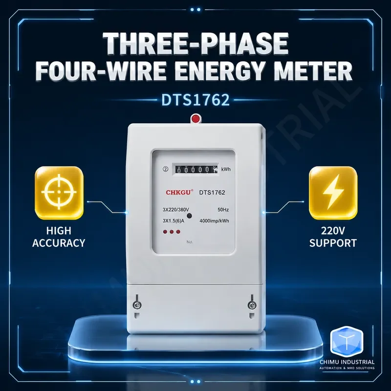 【CHIMU INDUSTRIAL】 for DTS1762 Three Phase Four Wire Energy Meter 380V 1.5-6A 10-40A 30-100A