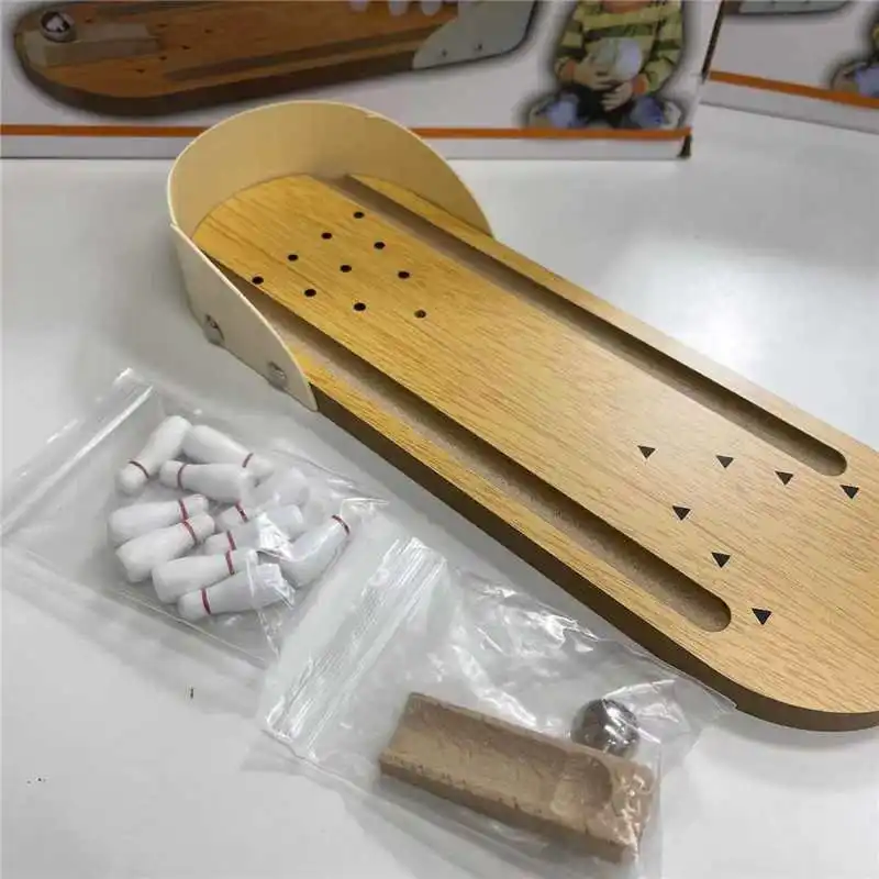 탁상용 미니 볼링 게임 세트 사무실 책상 스트레스 해소 장난감 성인 청소년 소녀 소년 불안 ADHD 피젯 토이 선물