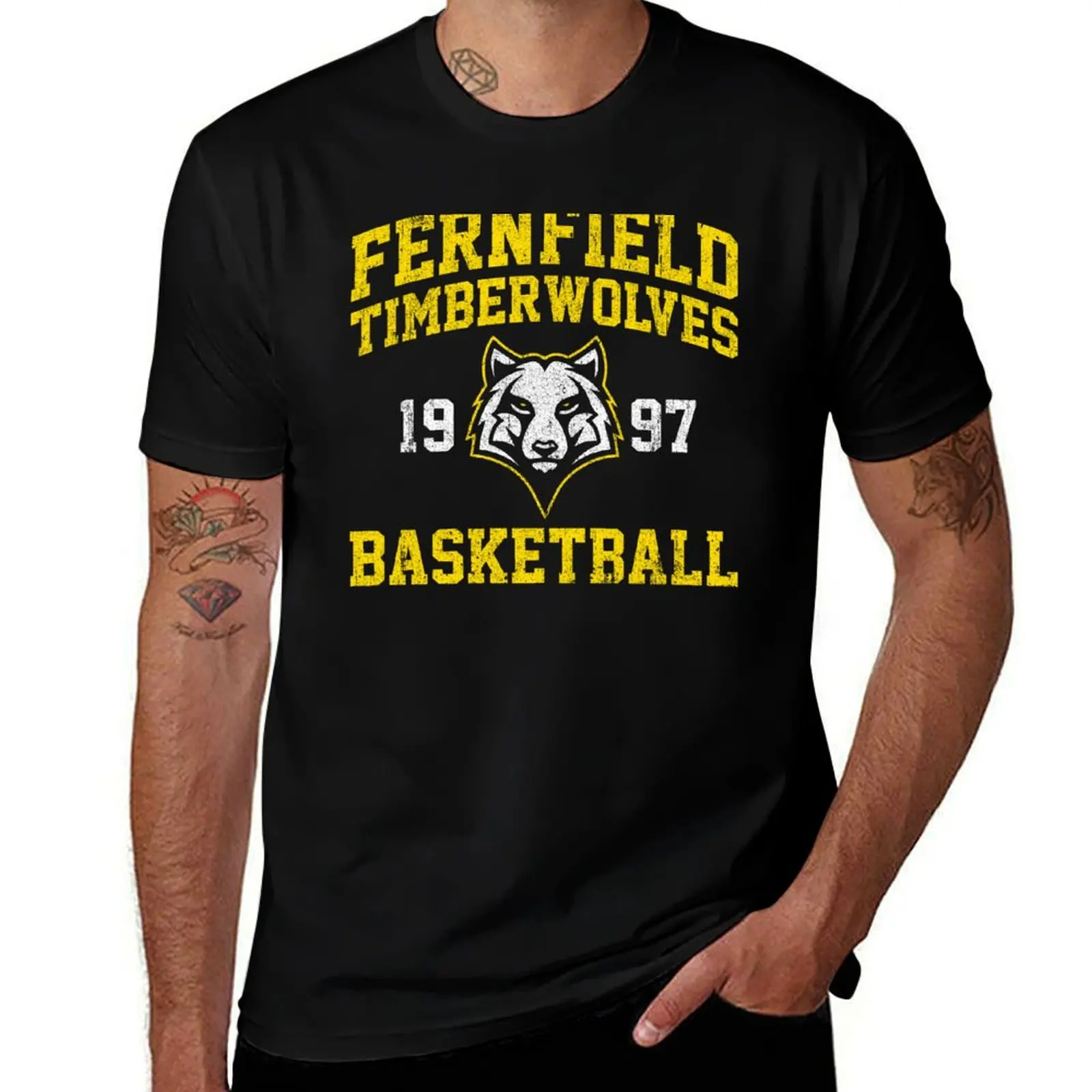 

Fernfeild Timberwolves Basketball (Air Bud) T-Shirt Casual Trendy Short Sleeve T-Shirt