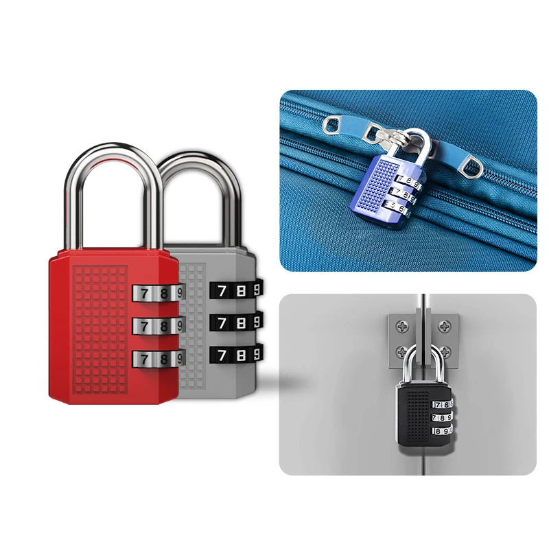 Own Password Padlock for Secret Notebook Small Furniture Cabinet Drawer Suitcase Storage Bag Digit Exchange Combination Lock