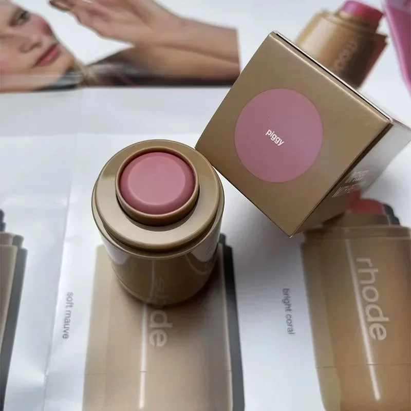 RHODE Pocket Blush Stick Lip Gloss And Cheek Hydrating Stick Natural Rouge Powder Blush Cream Lipstick Cheek Easy To Apply Color