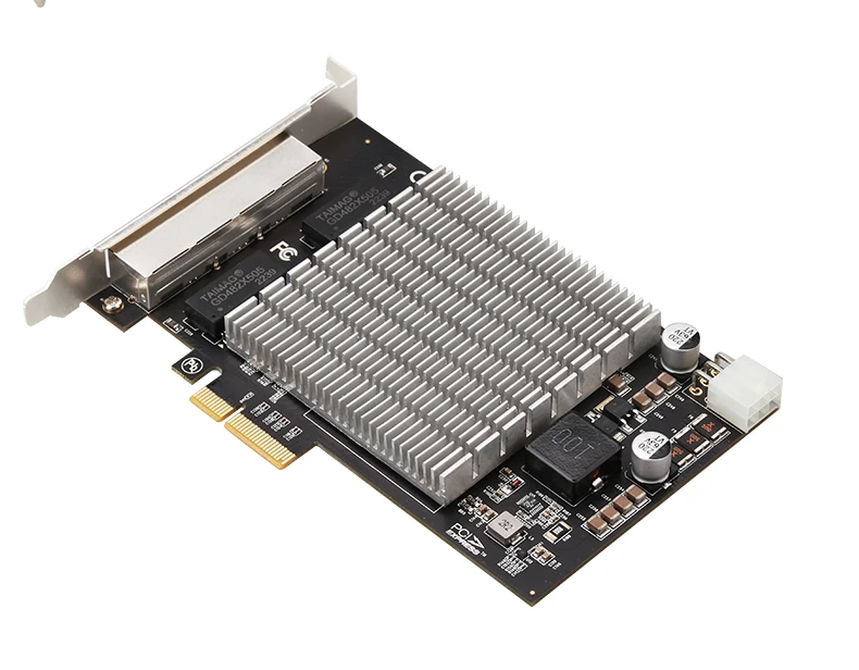 2.5G Gigabit 4 Port PoE Network Card Quad Port Industrial Camera Image Acquisition Card Vision Frame Power Supply I226 Chip 2500