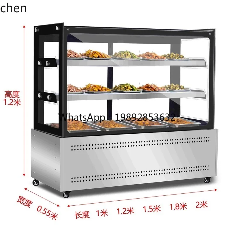 خزانة عرض الخضروات الباردة ذات الزاوية اليمنى المربعة المبردة والطازجة، خزانة شواء صغيرة