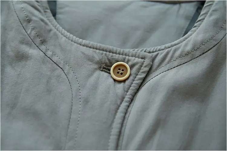 سترة نسائية قطنية رفيعة فضفاضة بتصميم كلاسيكي لخريف وشتاء 2025 جديد